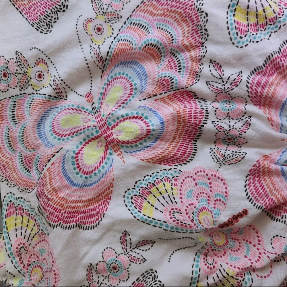 GAP Kids Multicolor Butterfly Patterned  Girls Dress 100% Cotton Size 4T (XS)